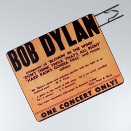 Vintage 1965 Waikiki Shell Hawaii Bob Dylan Concert Poster Picnic Blanket