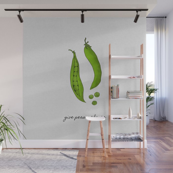 Give Peas A Chance Kitchen Decor Wall Mural By Paperpixelprints Give Peas A Chance Kitchen Decor Wall Mural By Paperpixelprints Society6