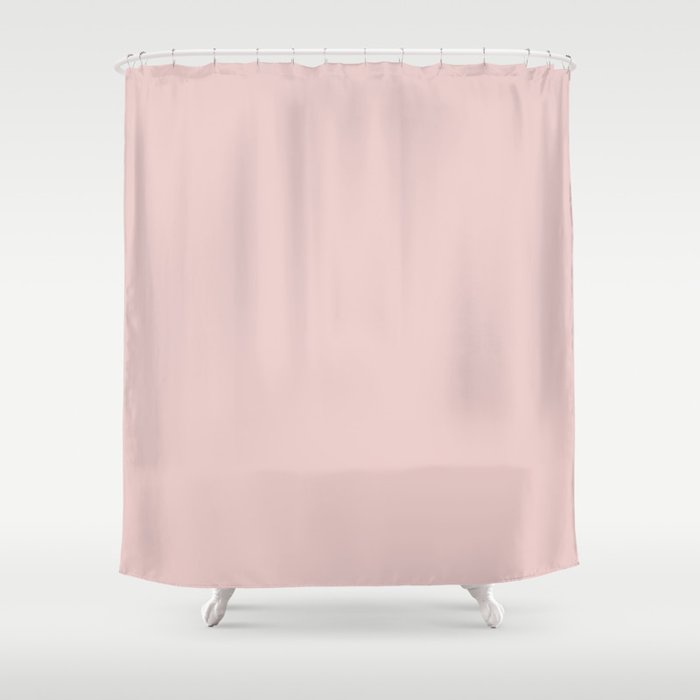 Light Pastel Pink Solid Color Accent Shade Matches Sherwin Williams Rosy Outlook SW 6316 Shower Curtain