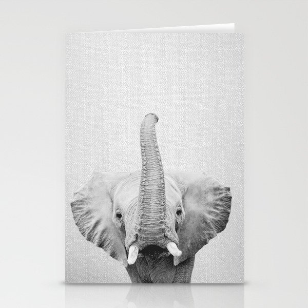 Elephant 2 - Black & White Stationery Cards