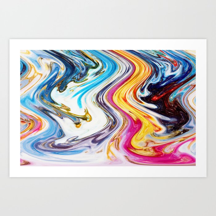 Fluid Liquid Paint Pattern Art Print