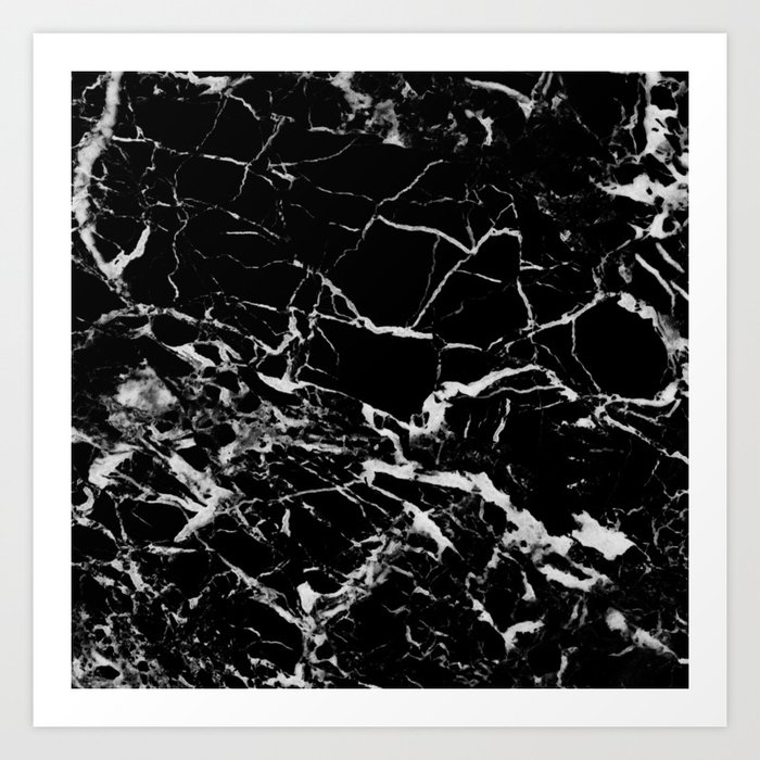Black Marble Art Print
