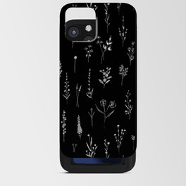 Black wildflowers iPhone Card Case