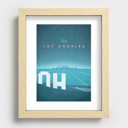 Vintage Los Angeles Travel Poster Recessed Framed Print