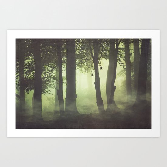 Wispy Forest Mists Art Print
