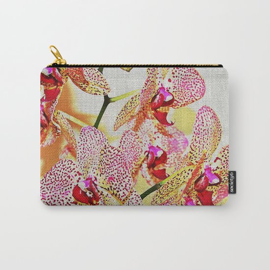 Painted Spotted Orchids Carry-All Pouch