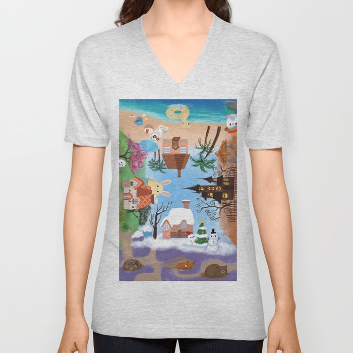 Four Seasons V Neck T Shirt