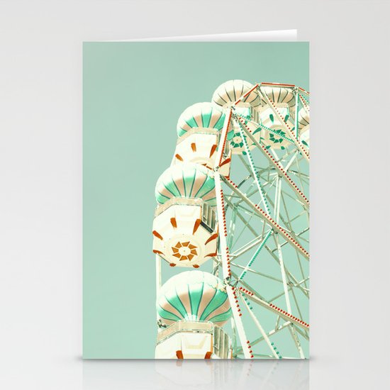Soft Aqua Ferris Wheel Stationery Cards