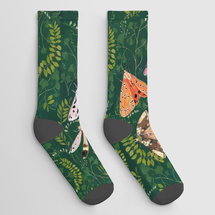 Moths and dragonfly Socks