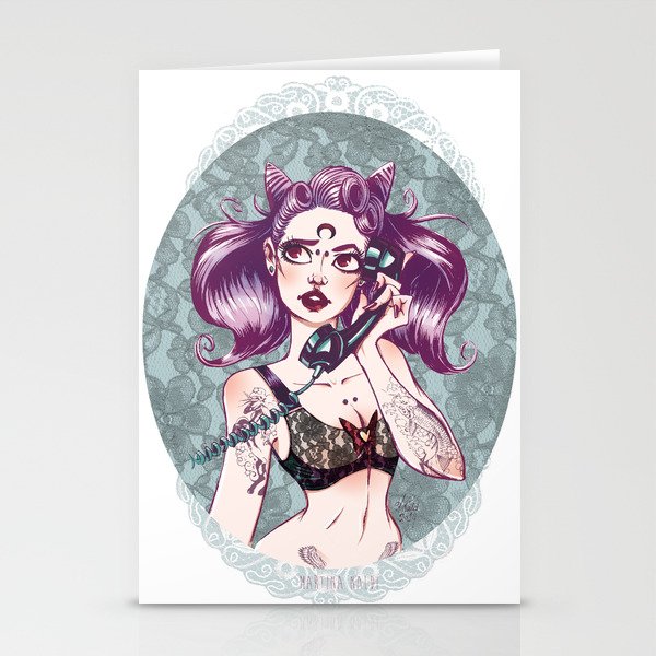 Pin Up Sailor Chibi Moon Stationery Cards By Martinanaldi Society6