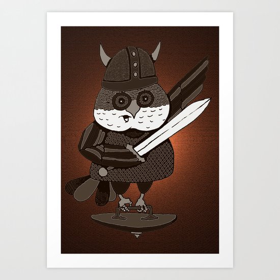 The Wisest Viking Was an Owl Art Print