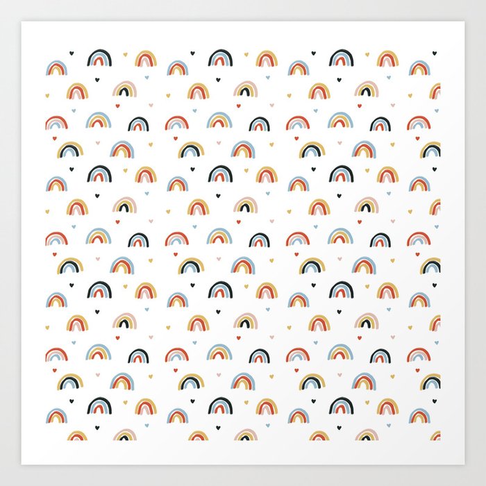 Colorful rainbow pattern Art Print