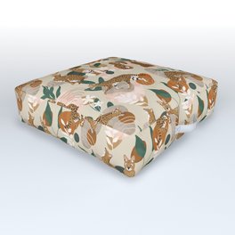Serval cat abstract nature Outdoor Floor Cushion