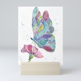 Watercolor Butterly Organic Painting Mini Art Print
