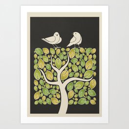 Tree And Birds 1 Art Print