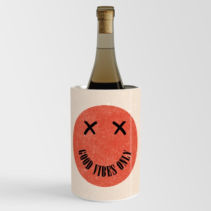 Good Vibes Only (Textured) Smile Quote Wine Chiller