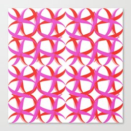 Hot pink and red abstract pattern Canvas Print