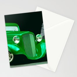 Neon Green Custom Classic Roadster Stationery Card