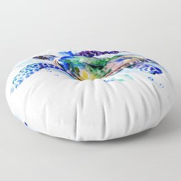 Swimming Sea Turtle Floor Pillow