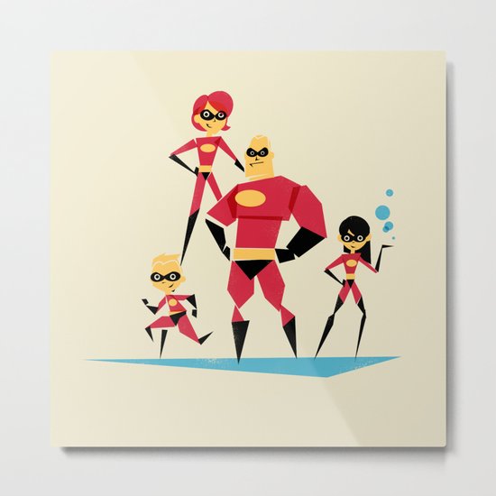 Incredi-family Metal Print