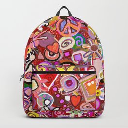 Valentine Painted Abstract Backpack
