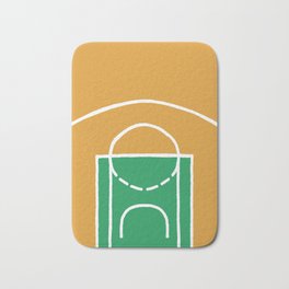 Boston Court Bath Mat | Graphicdesign, Half Court, Massachusetts, Sports, Basketball, Digital, Colors, Minimal, Court, Green 