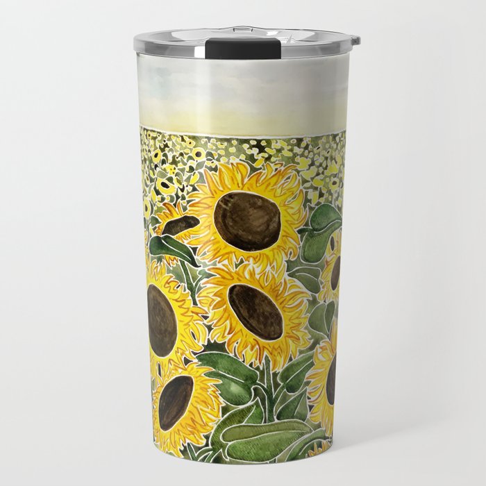 Sunflower Field Travel Mug