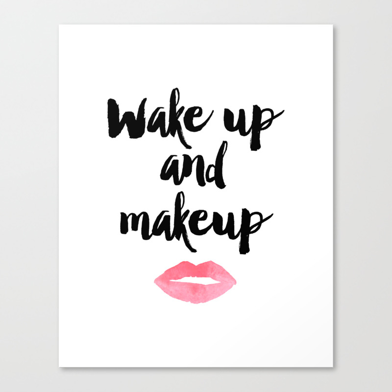 Wake Up And Makeup Girls Room Decor Bathroom Decor Quote Prints