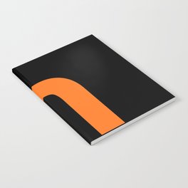 letter H (Orange & Black) Notebook