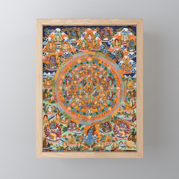 Mandala of Gautama Buddha Framed Mini Art Print