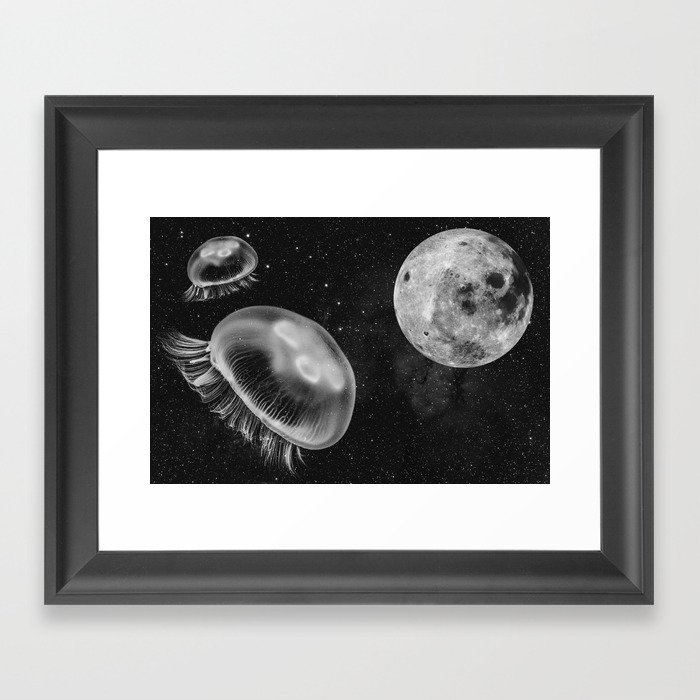 alien jellyfish from outer space Framed Art Print