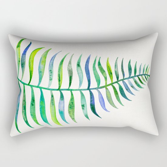 Palm Leaf – Green Palette Rectangular Pillow