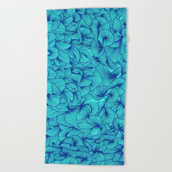 Blue Inklings Beach Towel