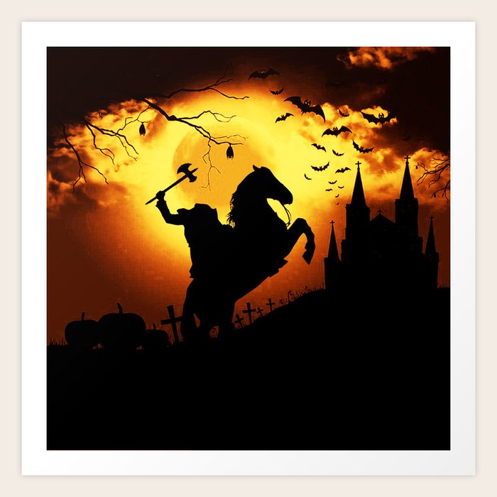 Headless Horseman Silhouette Printable