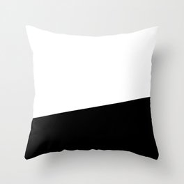 Stripe Block (white/black) Throw Pillow