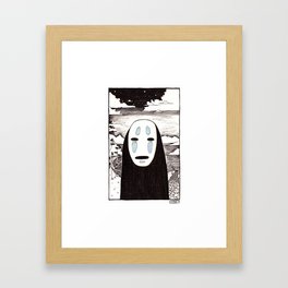 No Face Framed Art Print