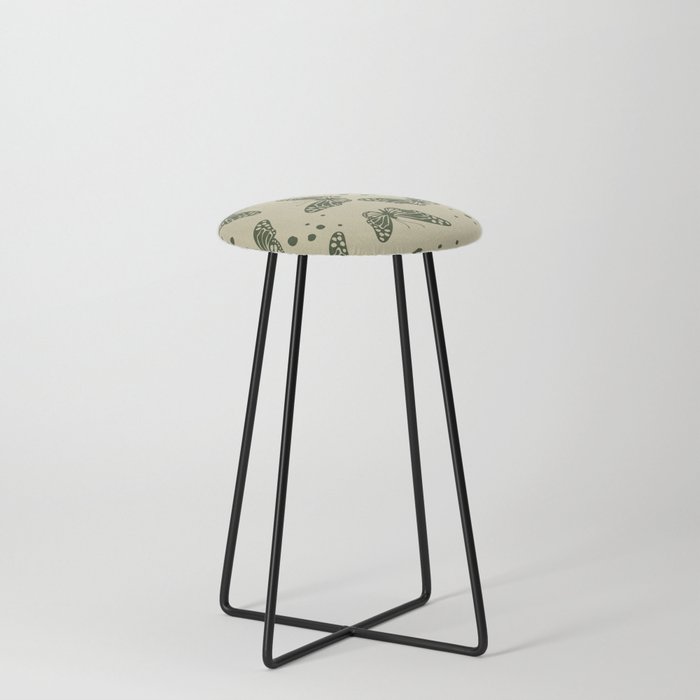 green butterfly Counter Stool