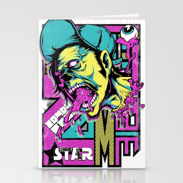Zombie with Hat Stationery Cards
