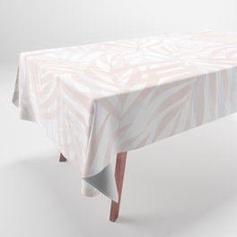 Pastel pink and gray palm leaves Tablecloth