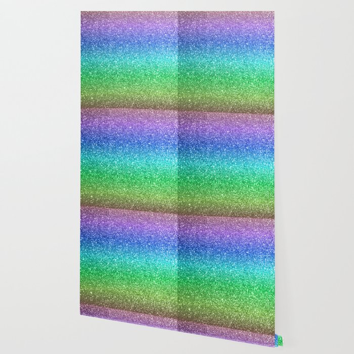 Magic Rainbow Sparkly Glitter Wallpaper By Podartist Society6