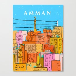 Amman Skyline Canvas Print