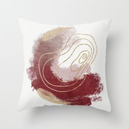 Burgundy and Gold Collection 3 Throw Pillow