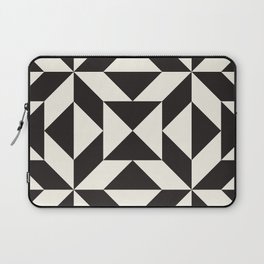 Black and White Expansion Laptop Sleeve
