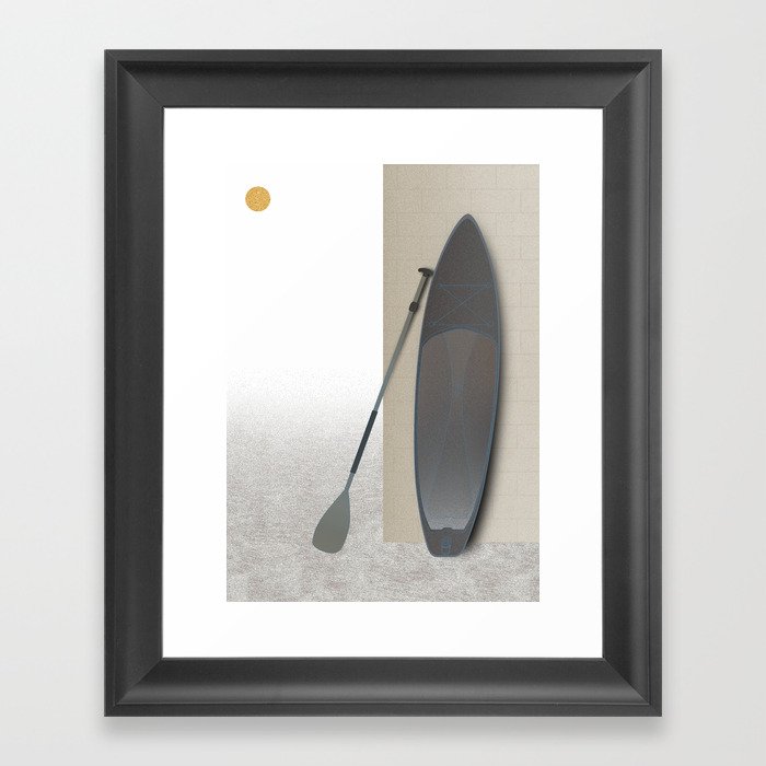 Surf Paddle Board Framed Art Print