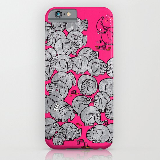 Elephants Never Forget to Party - PINK iPhone & iPod Case