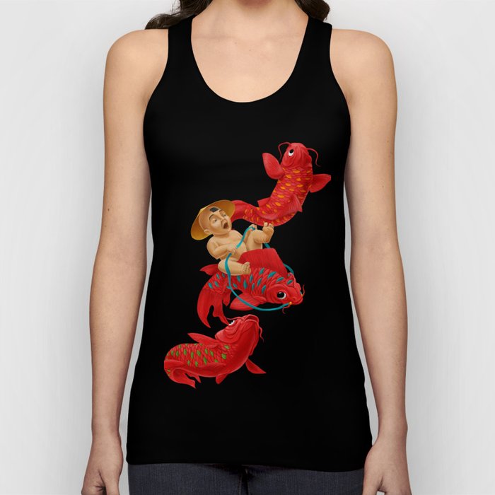 Buddhist God of happiness and money Khotey Tank Top