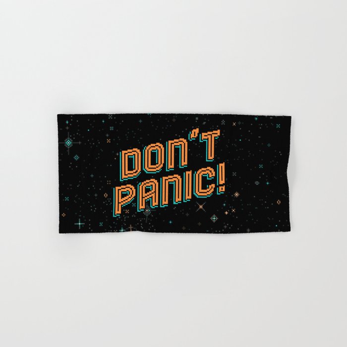 Don't Panic! Pixel Art Hand & Bath Towel