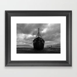 BA64 Beached Ship Framed Art Print