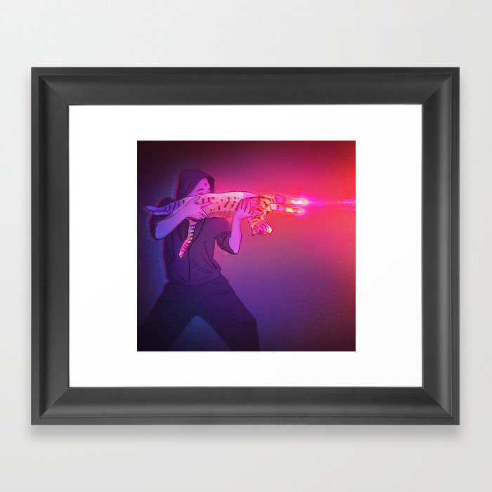 Photonic Cat Gun (Reworked from 2018 version) Framed Art Print