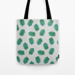 Turquoise leaves nature pattern Tote Bag